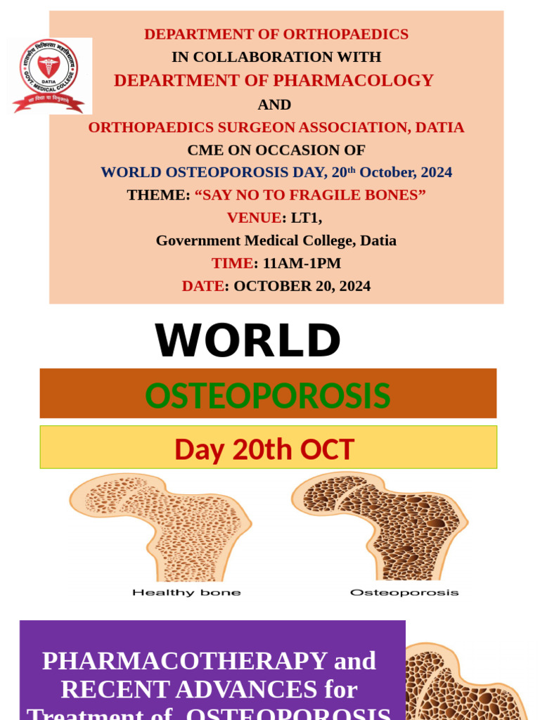 Osteoporosis CME Event Details 2024 | PDF | Osteoporosis | Bone