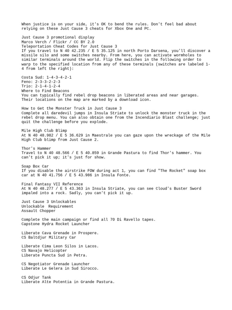 Just cause 3 cheats pdf projectile weapons ballistics