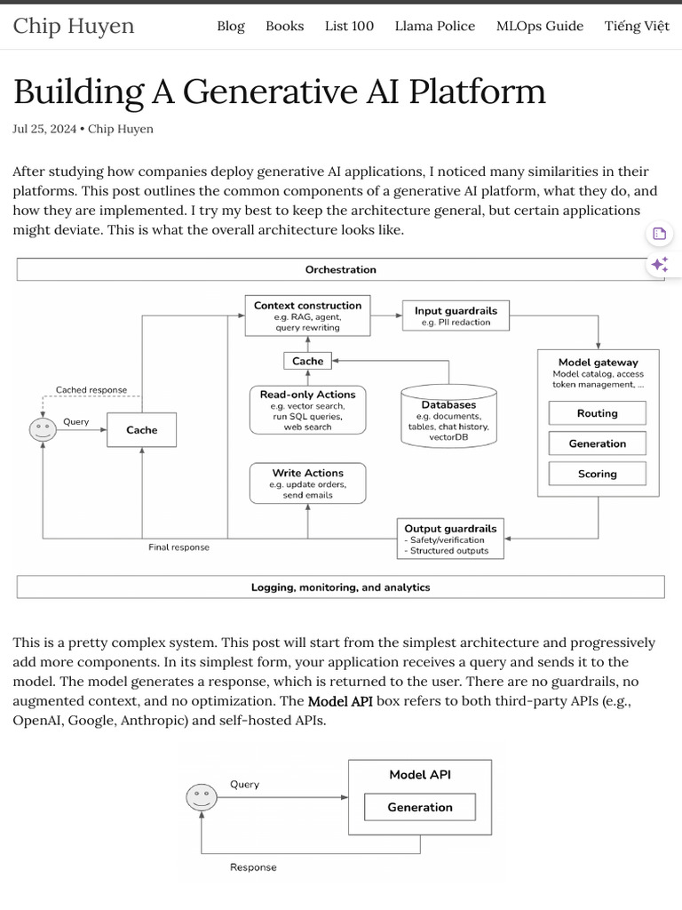 Components of a Generative AI Platform | PDF | Cache (Computing ...