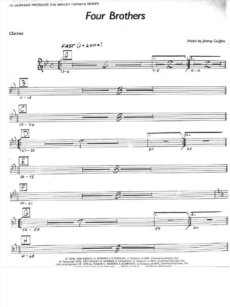 Four Brother - Woody Herman Big Band | PDF