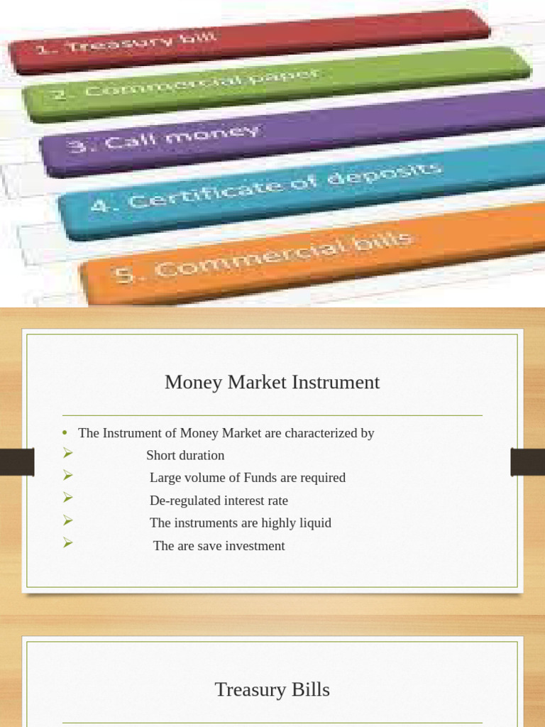 Overview of Money Market Instruments | PDF | Repurchase Agreement ...