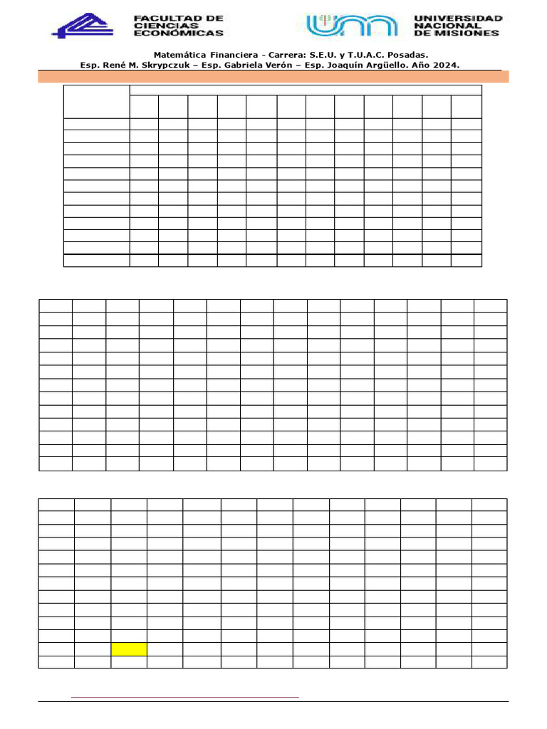 Tabla de Formulas de Mat. Fin. - 2024 | PDF | Dinero | Economía política