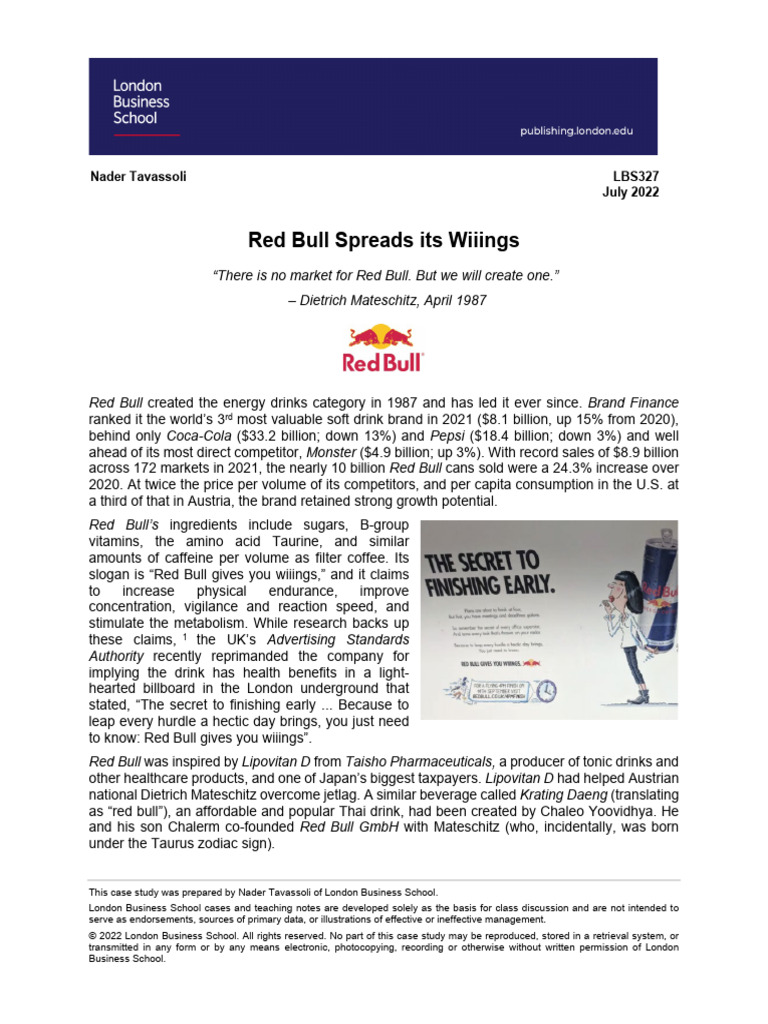 Red Bull Spreads Its Wiiings - MARKETING | PDF | Business | Social Science