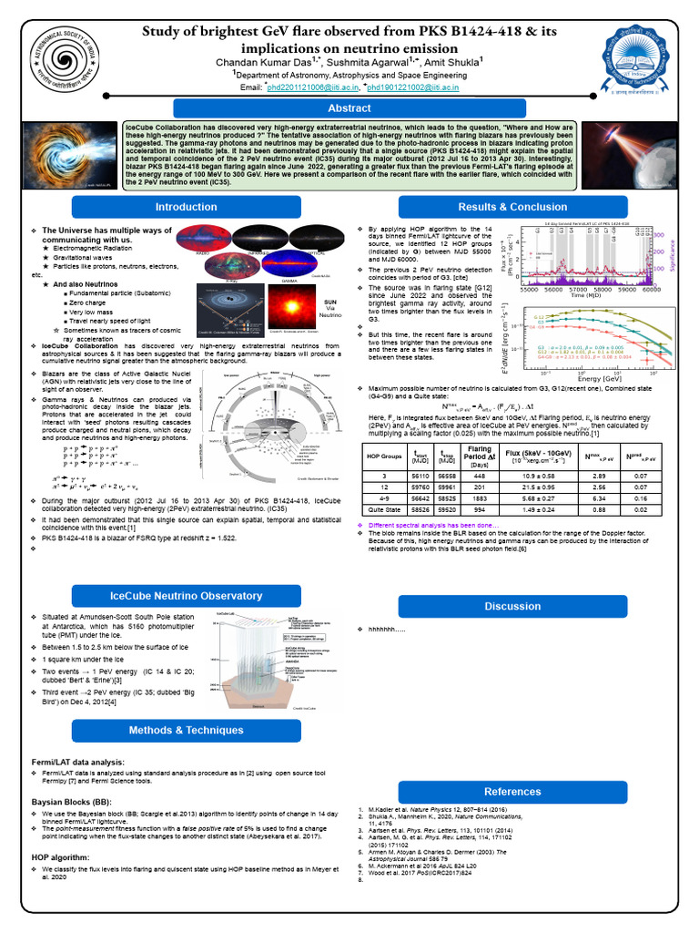 ASI Poster | PDF | Neutrino | Gamma Ray