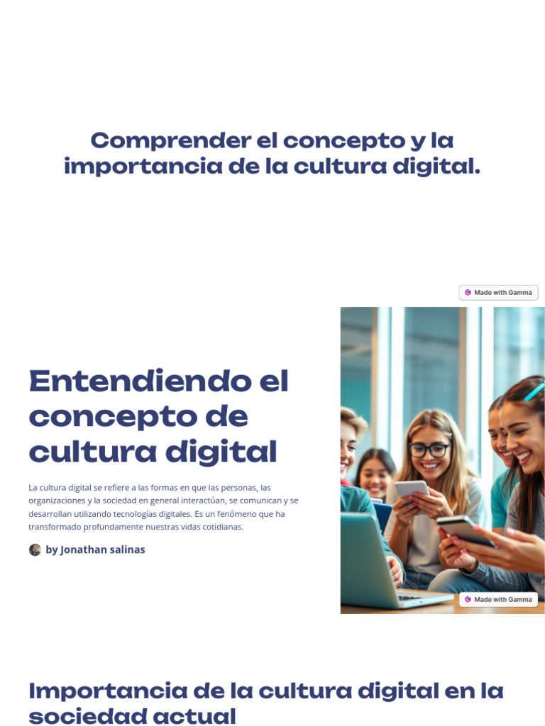 Importancia y Desafíos de la Cultura Digital | PDF | Inclusión ...