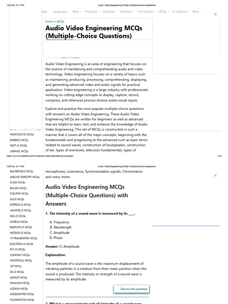 Audio Visual Interview Insights | PDF | Microphone | Loudspeaker