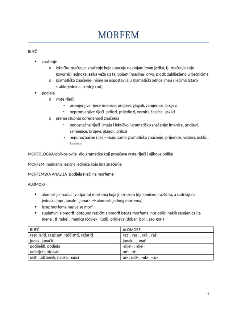 MORFEM | PDF