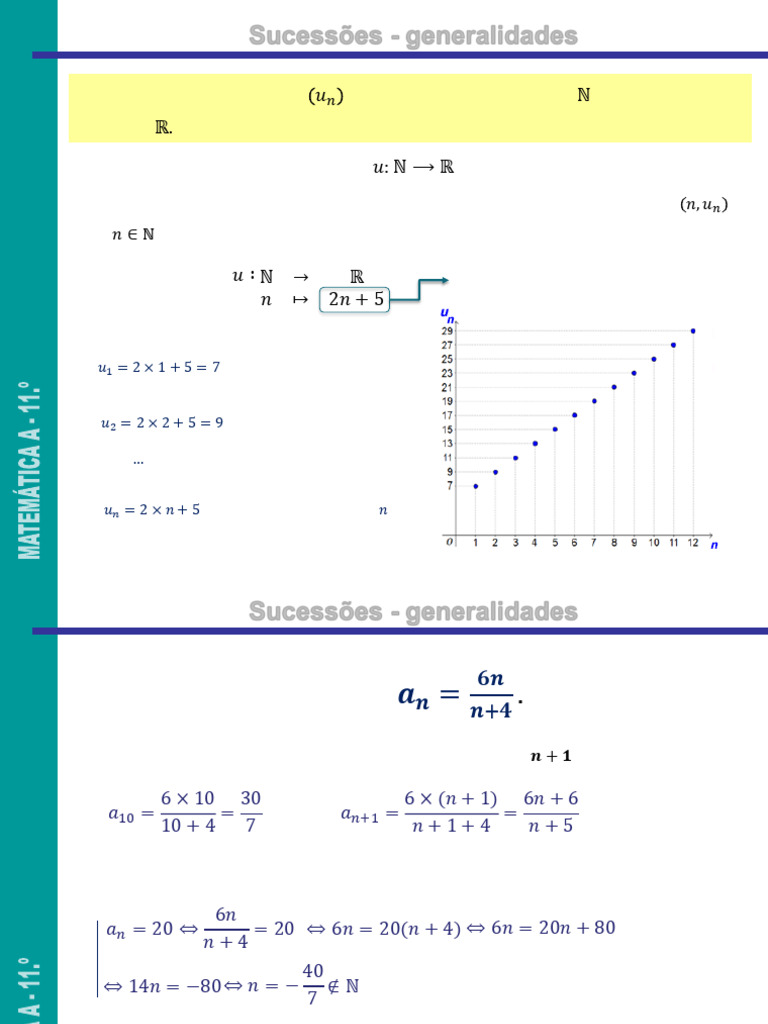 Generalidades sobre Sucessões Matemáticas | PDF | Número real ...