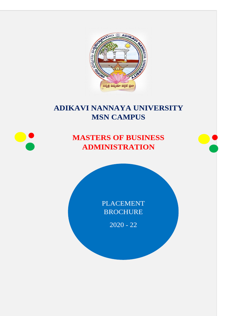 Placement Broucher | PDF | Marketing | Master Of Business Administration