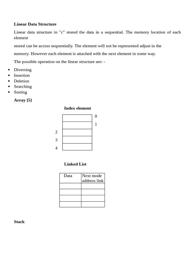 Linear Data Structure | PDF