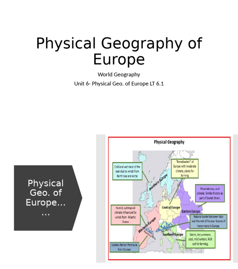 Physical Geography of Europe LT 6.1 | PDF | Science & Mathematics