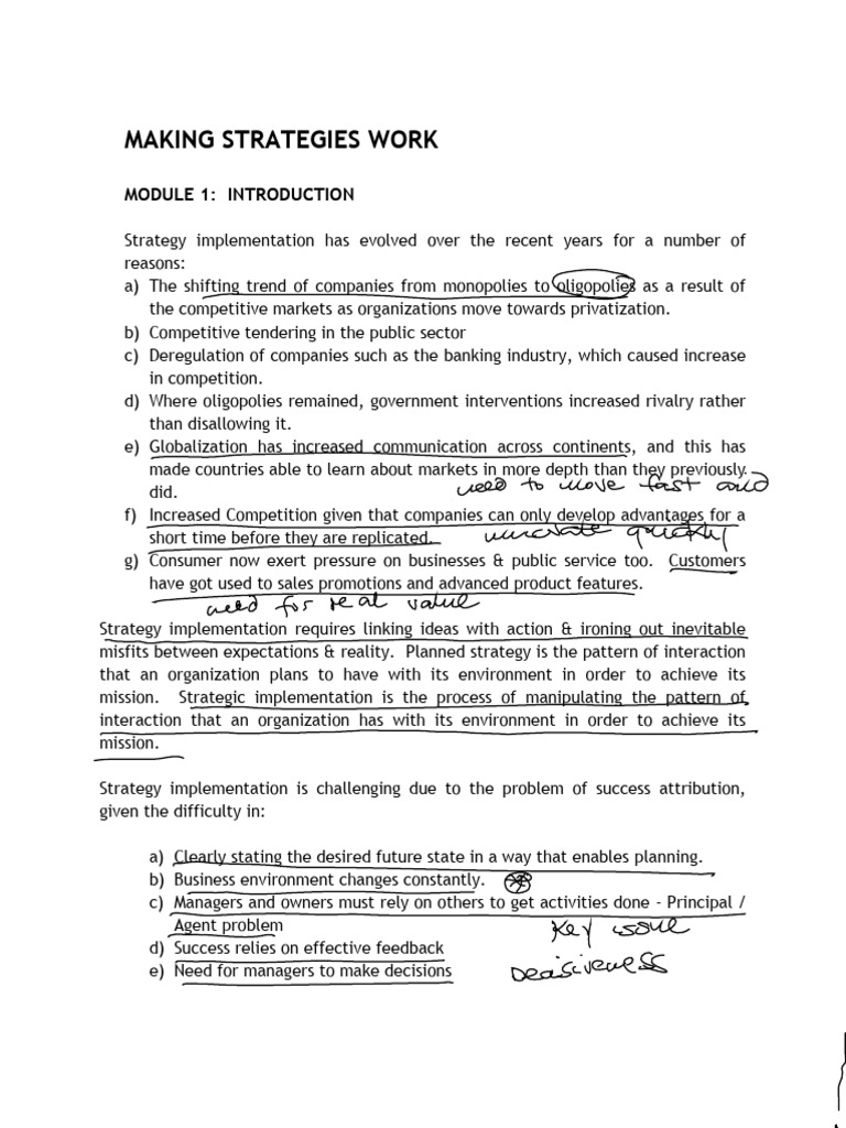 Agnes Acam Einyu 2015 Making Strategies Work Notes | PDF | Business ...