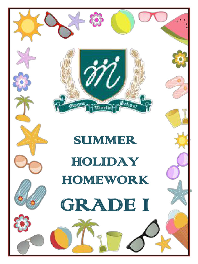 Holiday Homework Grade 1 Min Pdf