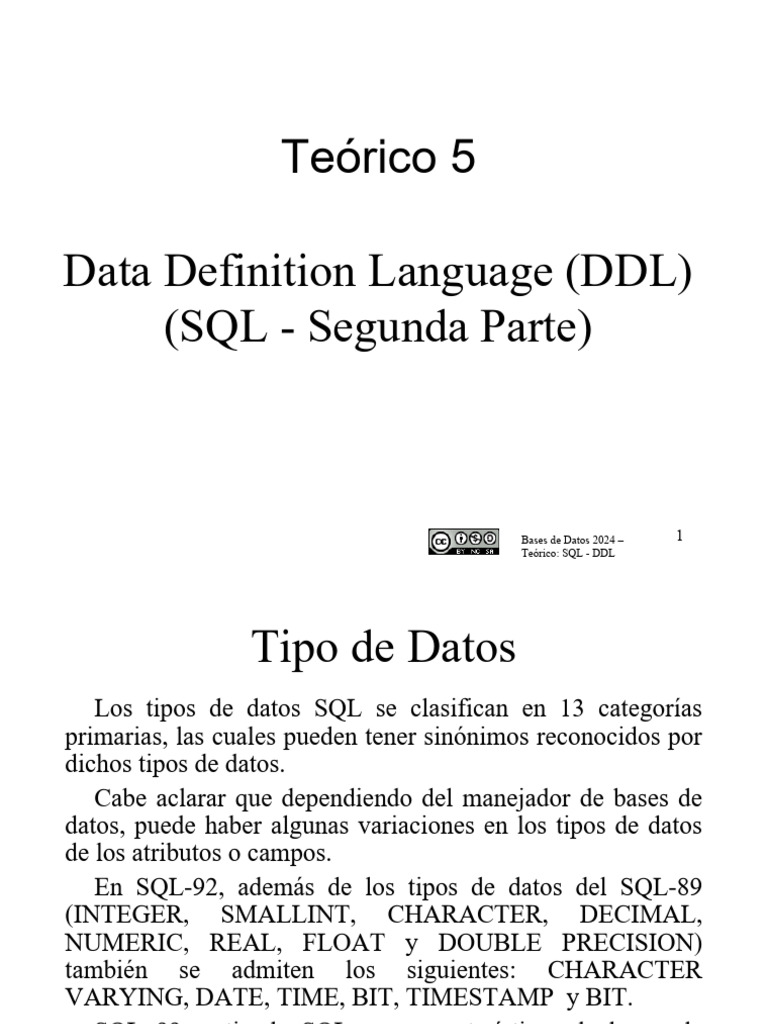 Teorico 5 SQL | PDF | Modelo de datos | Recuperación de información