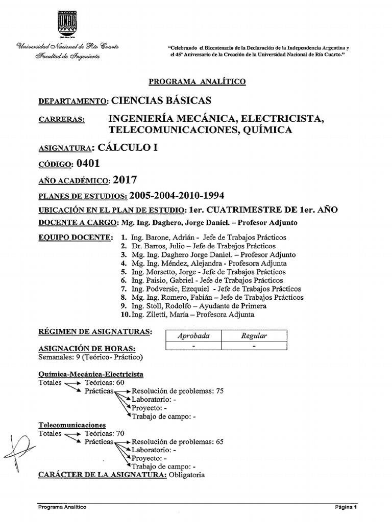 1-Cálculo I (0401) 2017 | PDF