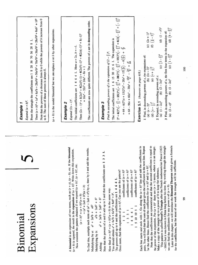 DEET-Introduction To Bionomial Expansion Notes | PDF