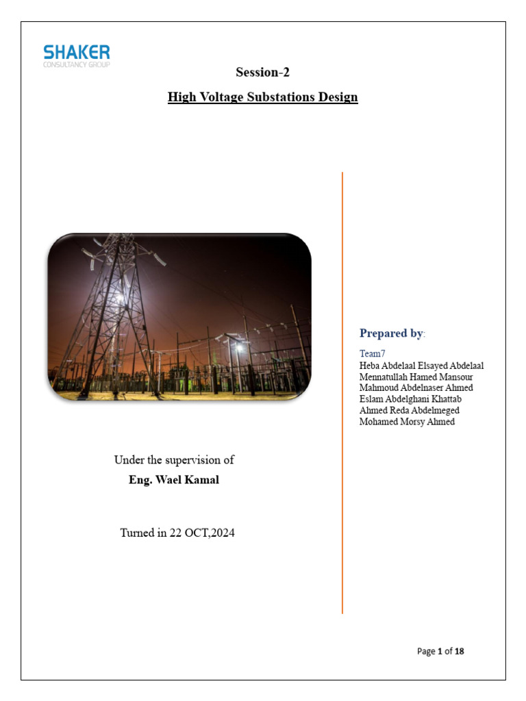 High Voltage Substation Design Overview | PDF | Electrical Substation ...