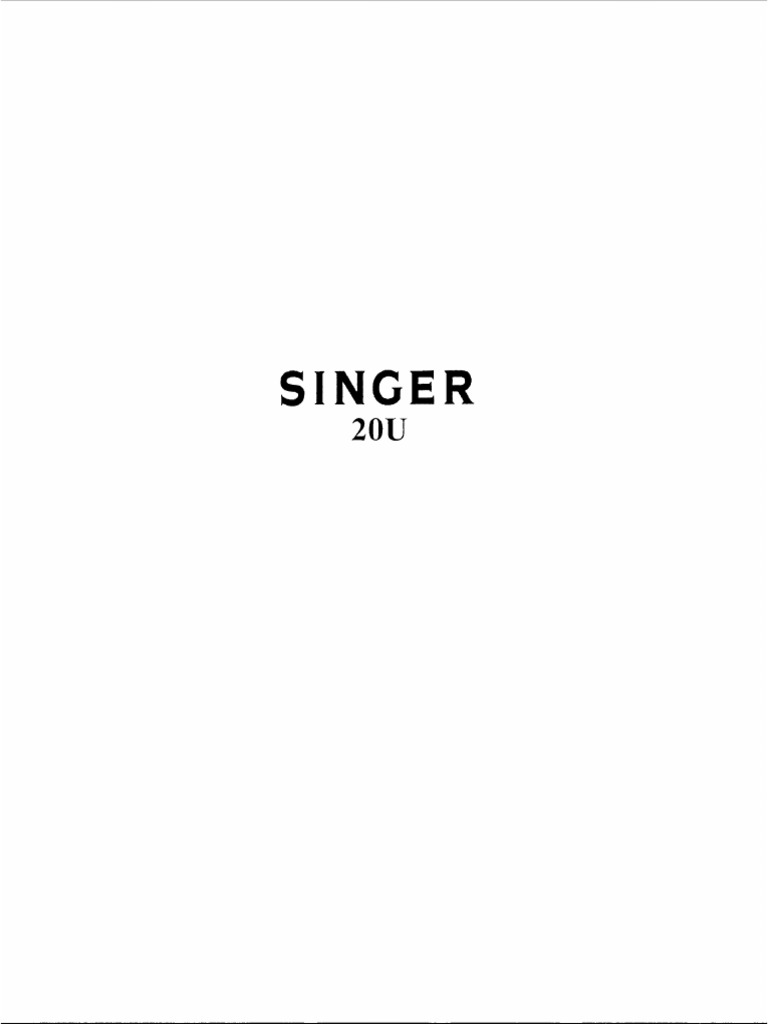 Singer 20u | PDF