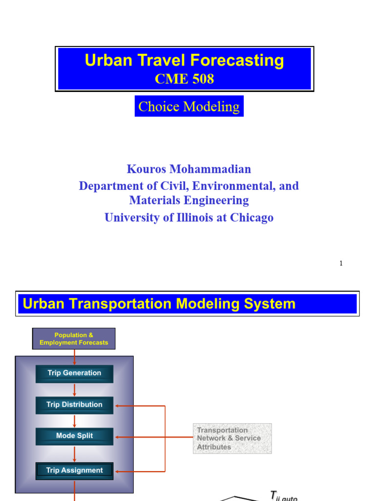 Urban Travel Mode Choice Modeling | PDF | Elasticity (Economics ...