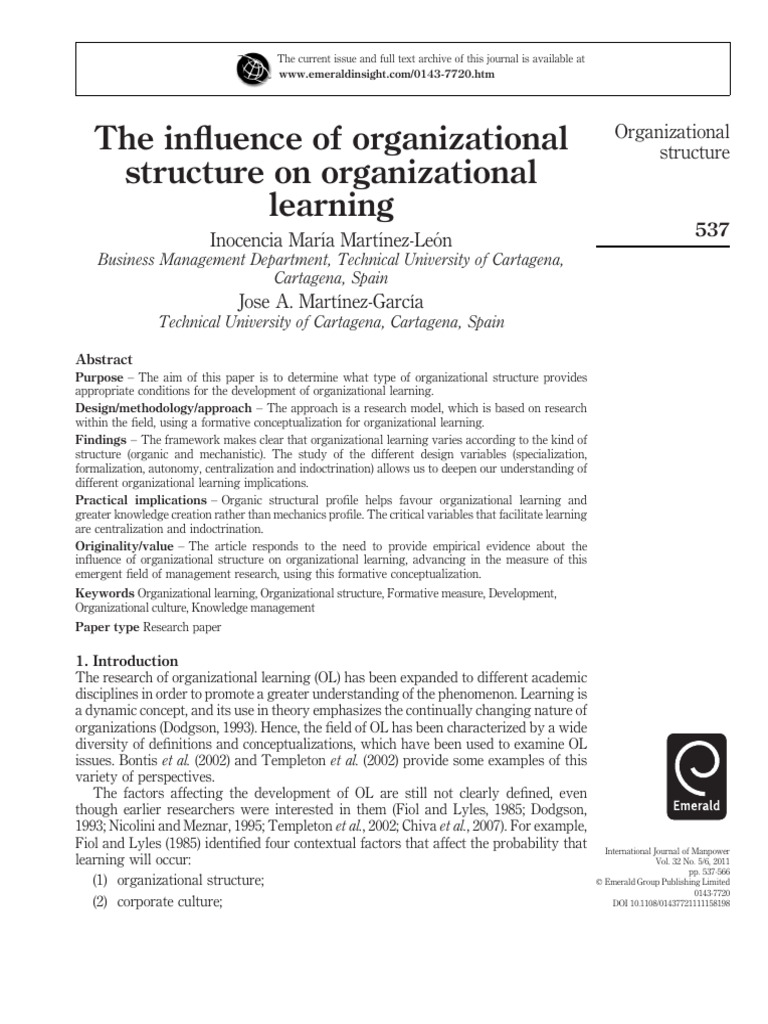The_influence_of_organizational_structur | PDF | Knowledge ...