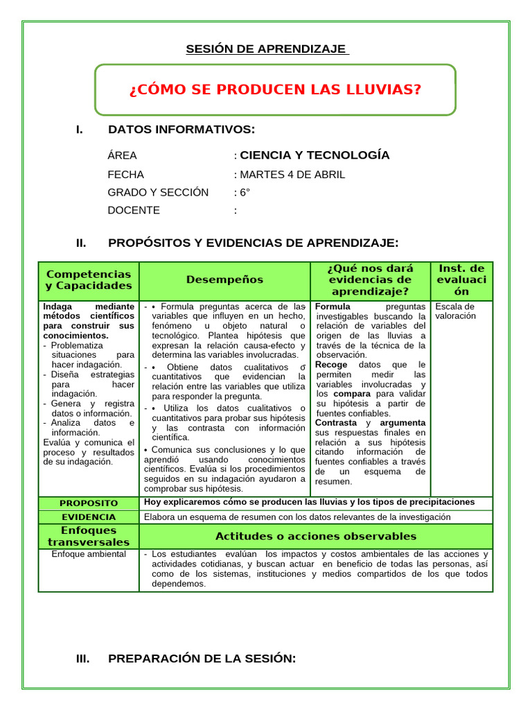 Cómo se producen las lluvias y precipitaciones | PDF | Lluvia ...