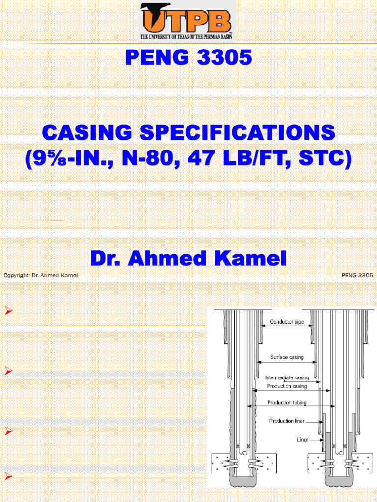 PENG 3305 - Casing Specifications | PDF | Casing (Borehole) | Strength ...