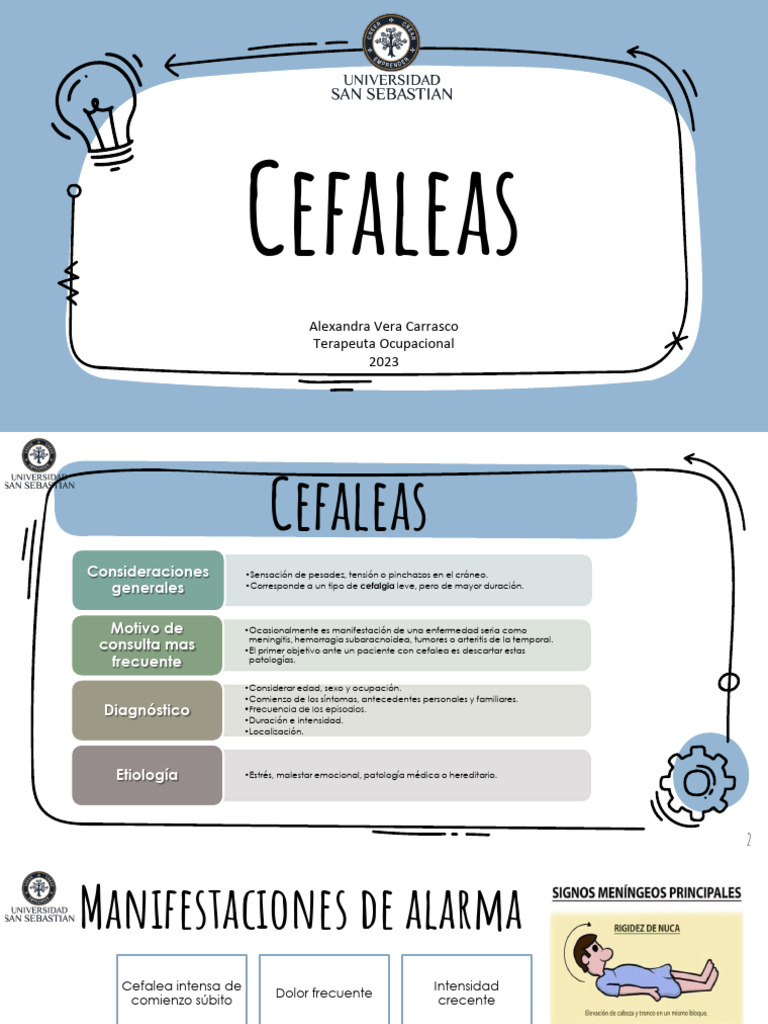 Tipos y Tratamientos de Cefaleas | PDF | Dolor de cabeza | Migraña