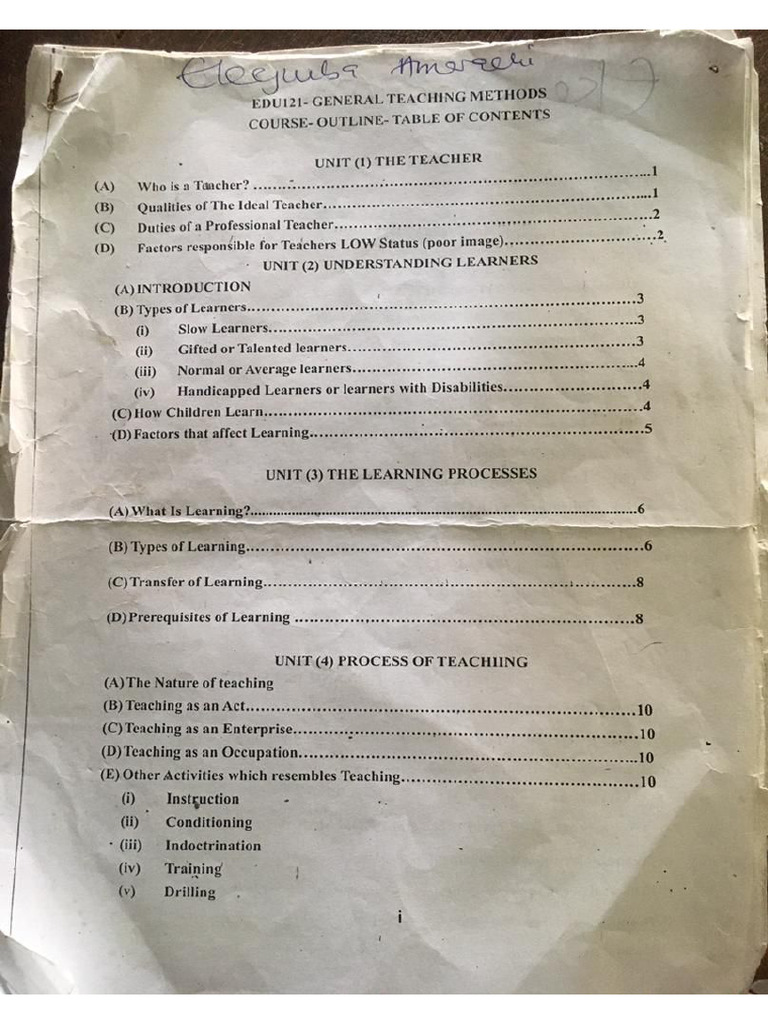 Edu 121 | PDF