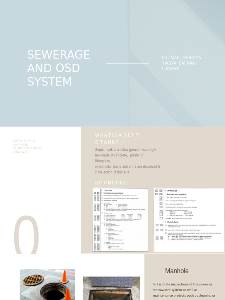 Sewerage OSD | PDF | Sanitary Sewer | Septic Tank