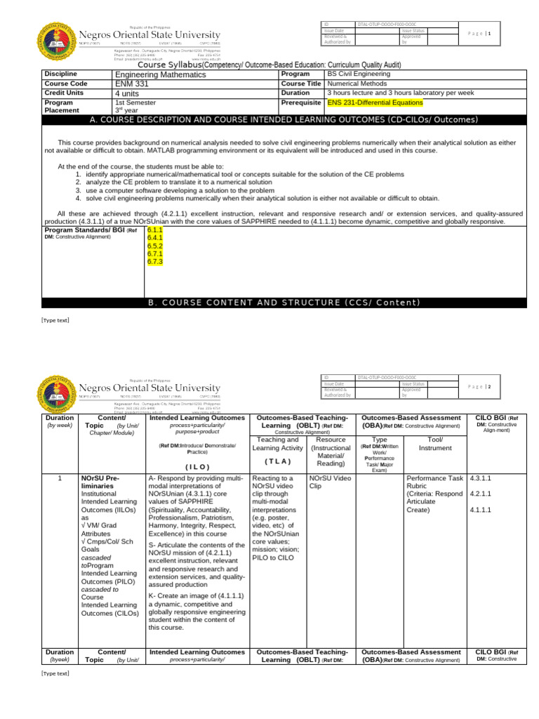 Enm 331 Numerical Methods | PDF | Numerical Analysis | Interpolation