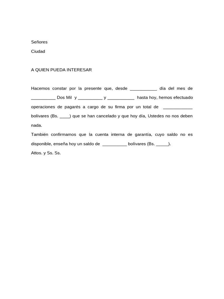 Constancia Expedida Por Un Banco | PDF