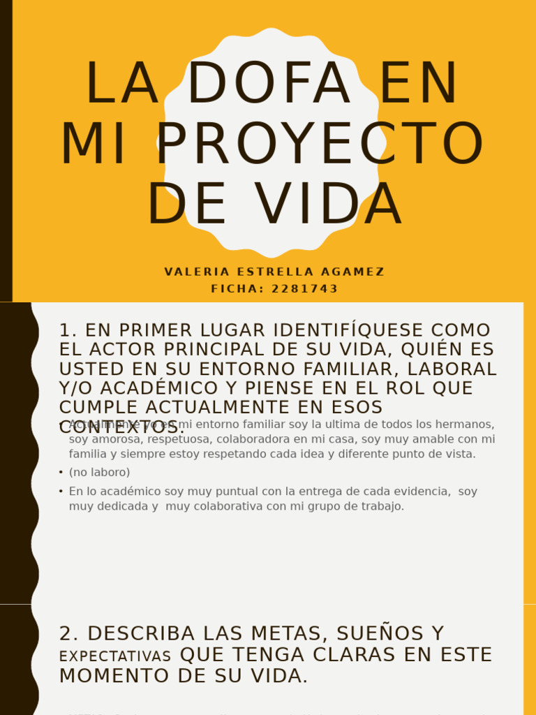 La Dofa en Mi Proyecto de Vida | PDF | Crecimiento personal y profesional