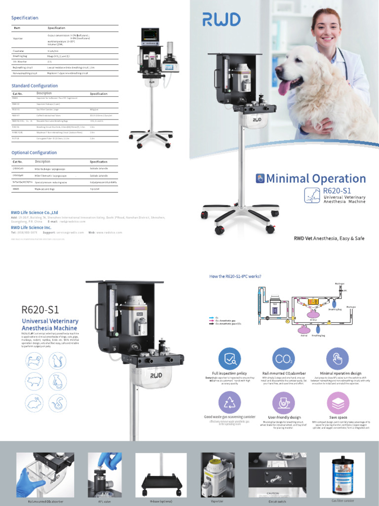 R620 S1 Universal Veterinary Anesthesia Machine en | PDF