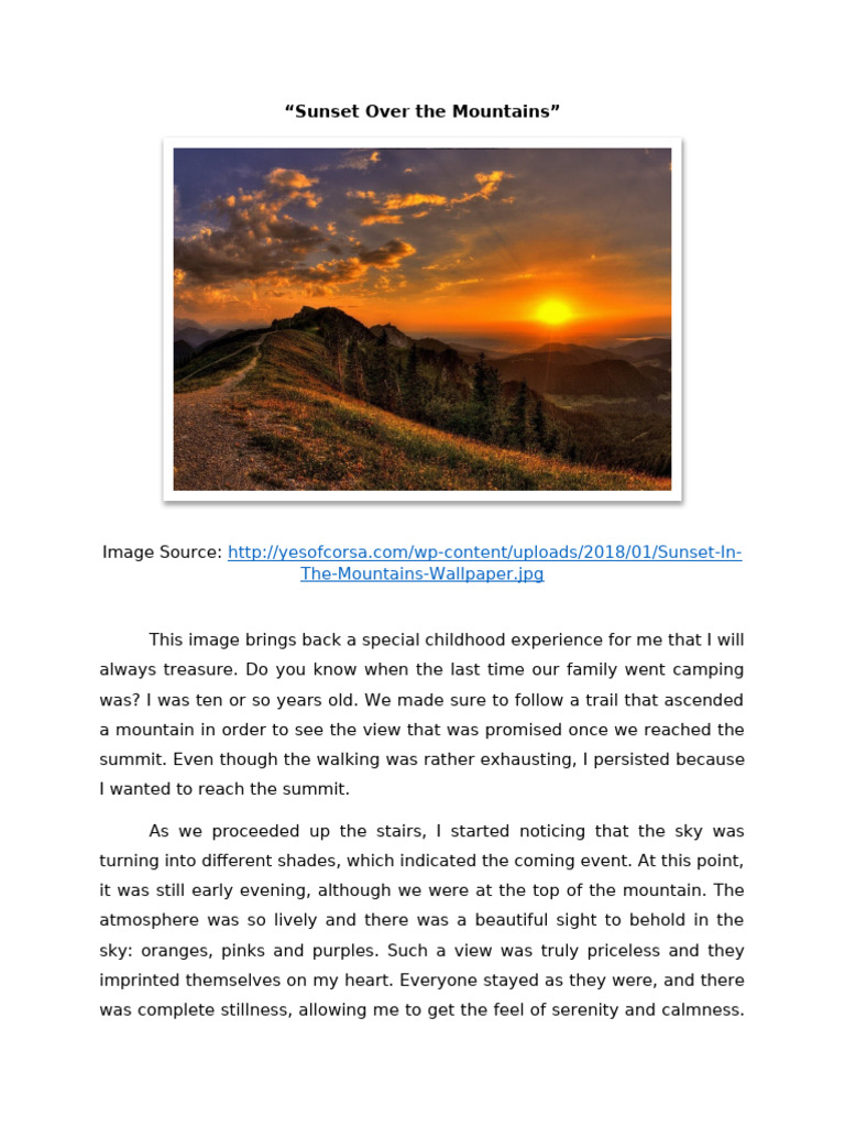 Cherished Family Moments at Sunset | PDF | Language Arts & Discipline