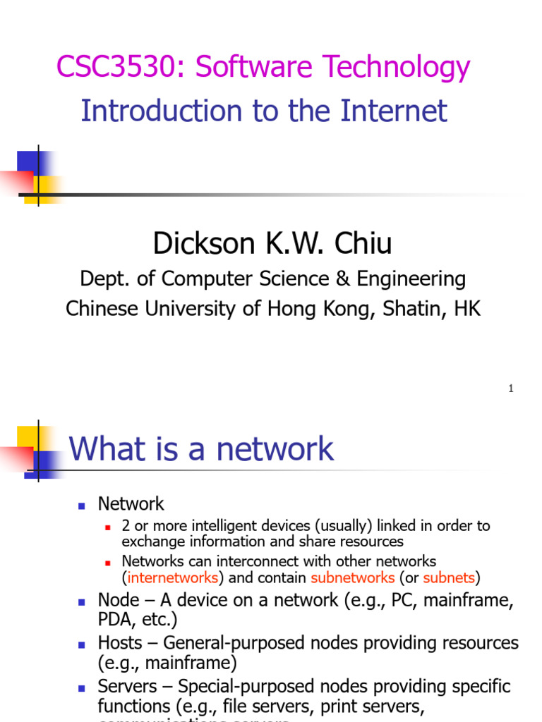 Introduction to Internet Technology | PDF | Computer Network | Osi Model