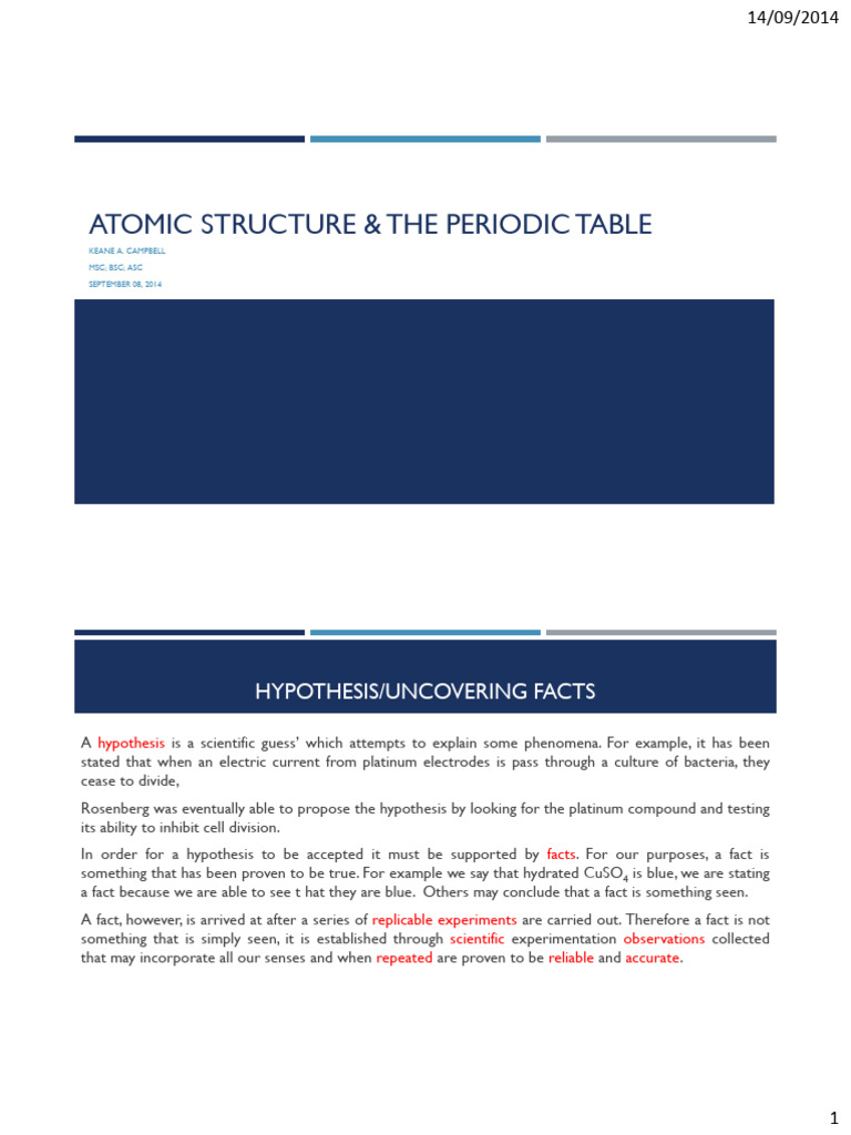 Atomic Structure Periodic Table Pdf Radioactive Decay Neutron