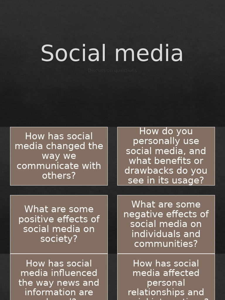 Impact of Social Media on Society | PDF