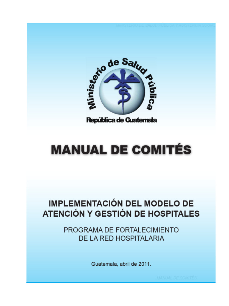 Manual de Comités Hospitalarios | PDF | Hospital | Medicamentos con receta