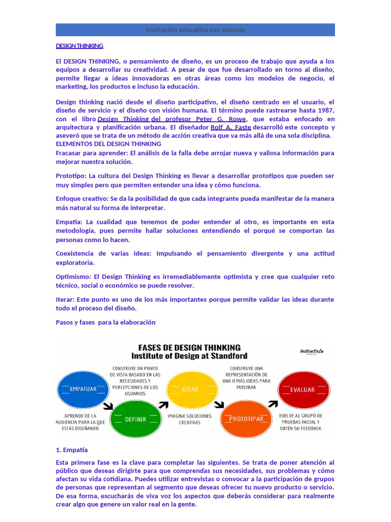 Guía Completa sobre Design Thinking | PDF | El pensamiento de diseño ...