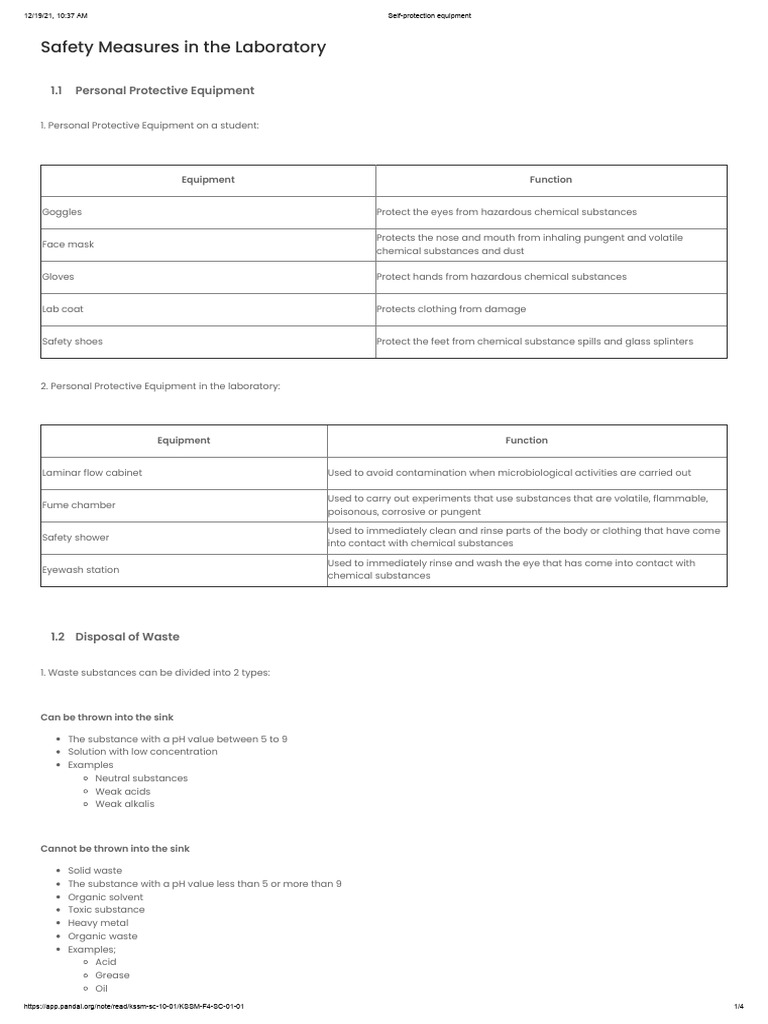 Laboratory Safety and Emergency Procedures | PDF | Blood Pressure ...