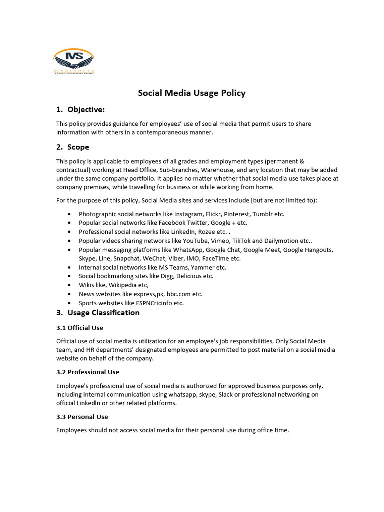Manisofts Social Media Policy | PDF | Social Media | Popular Culture ...