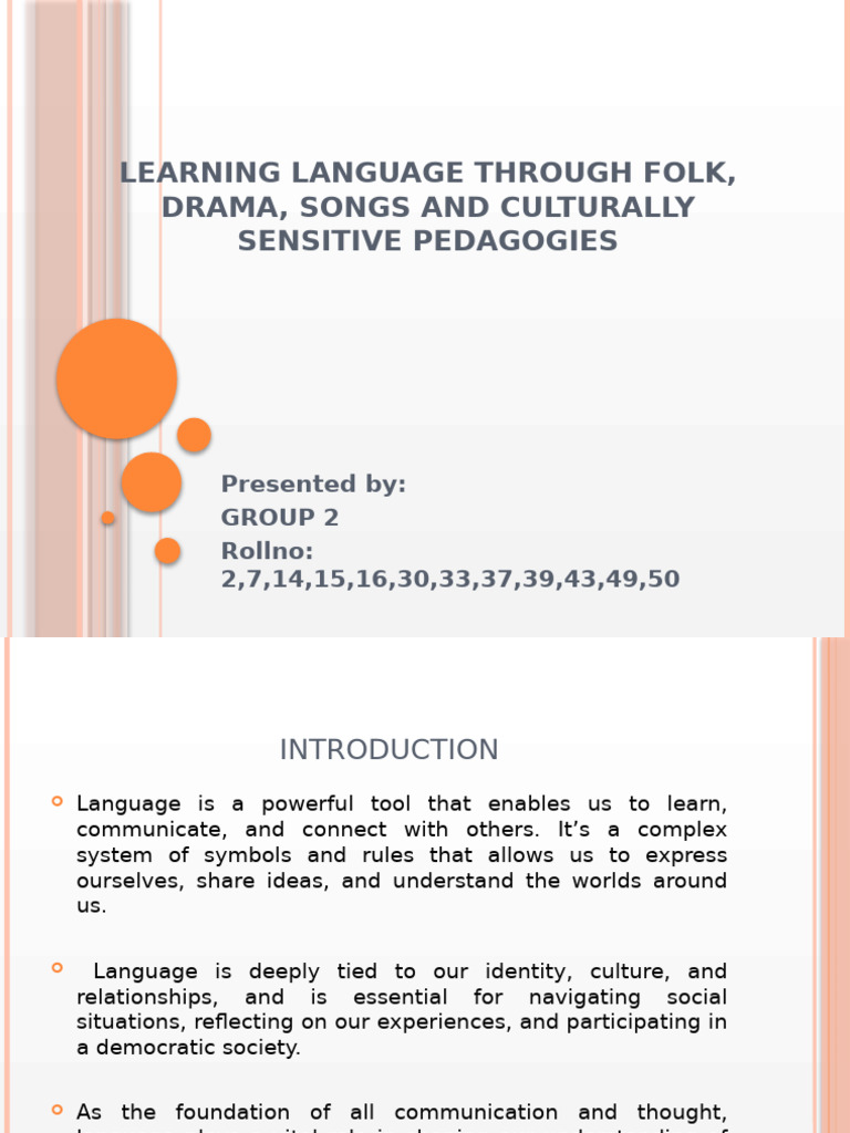 Language Learning via Culture and Arts | PDF | Learning | Pedagogy