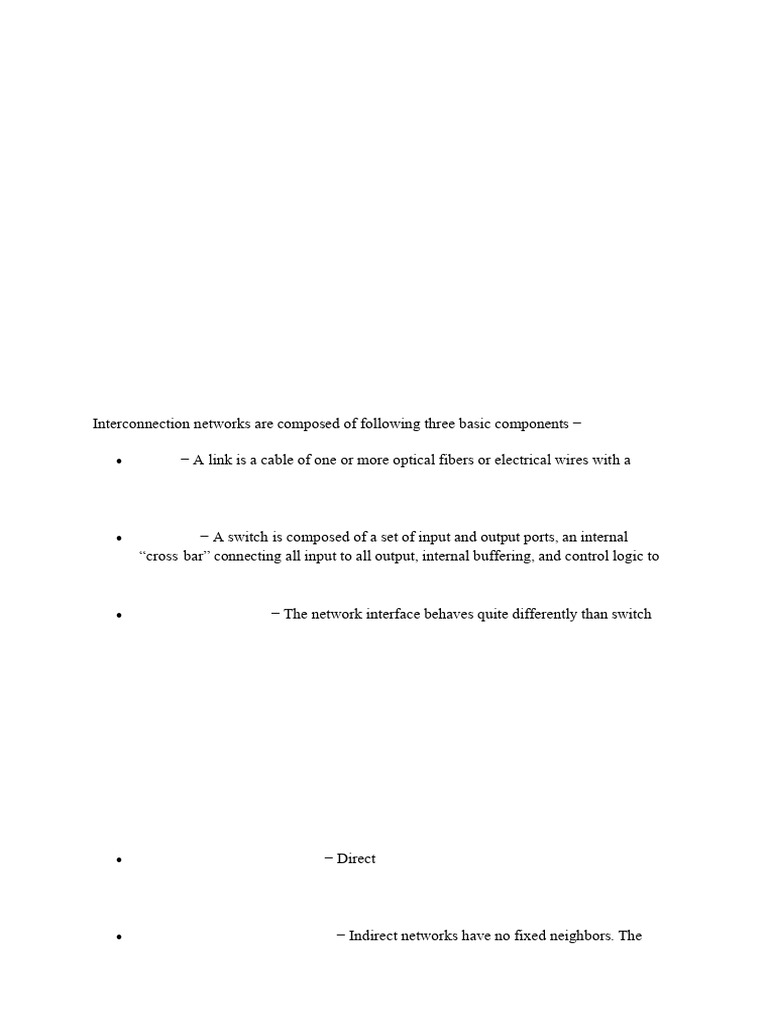 LECTURE NOTES INTERCONNECTION NETWORKS intelligence overview