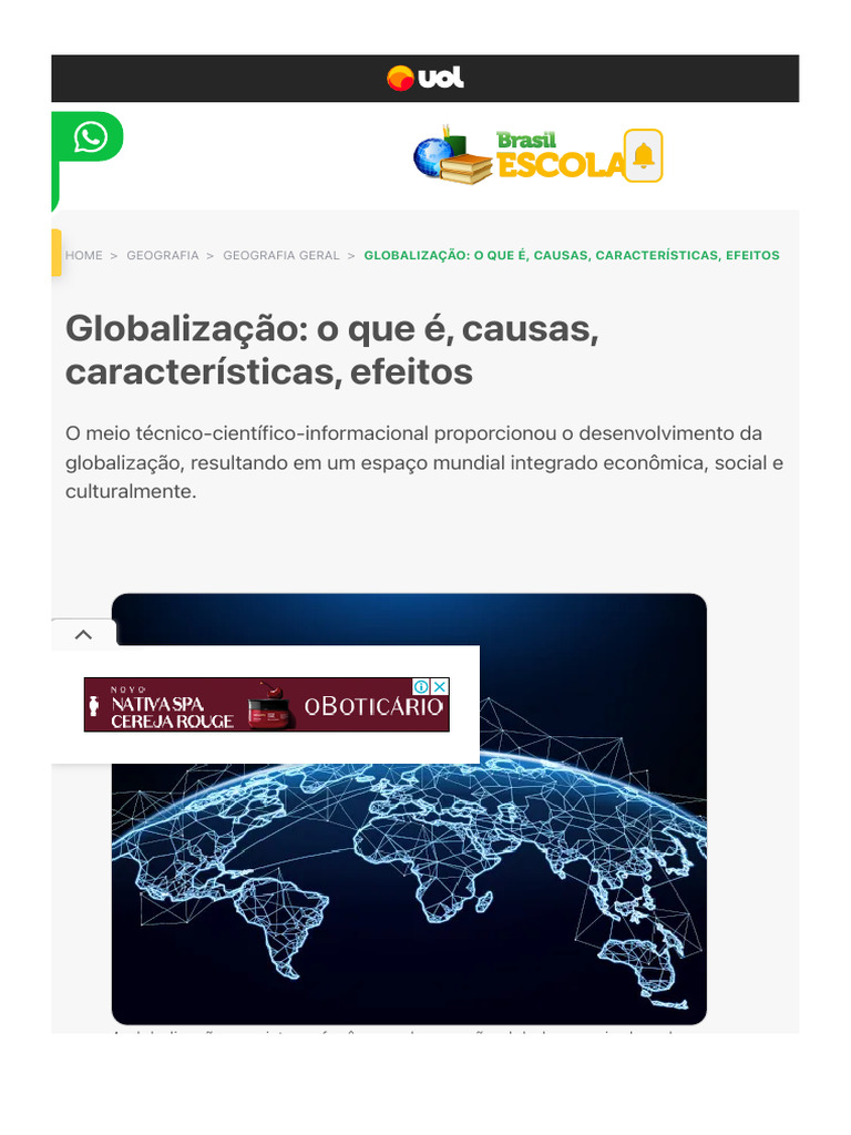 Entenda a Globalização: Causas e Efeitos | PDF | Globalização | Economia