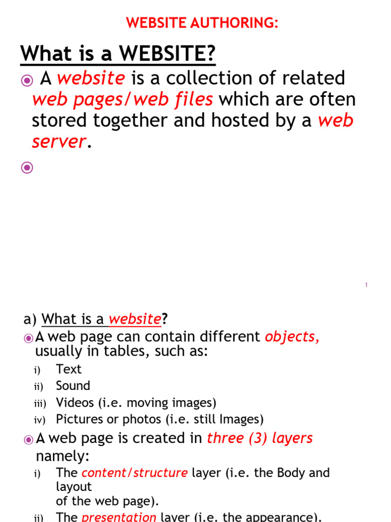 s4 Lesson Notes - Chapter 21 Web Authoring | PDF | World Wide Web ...