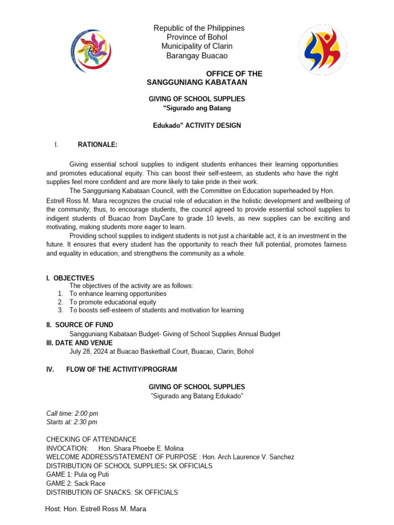 School Supplies Distribution Program | PDF