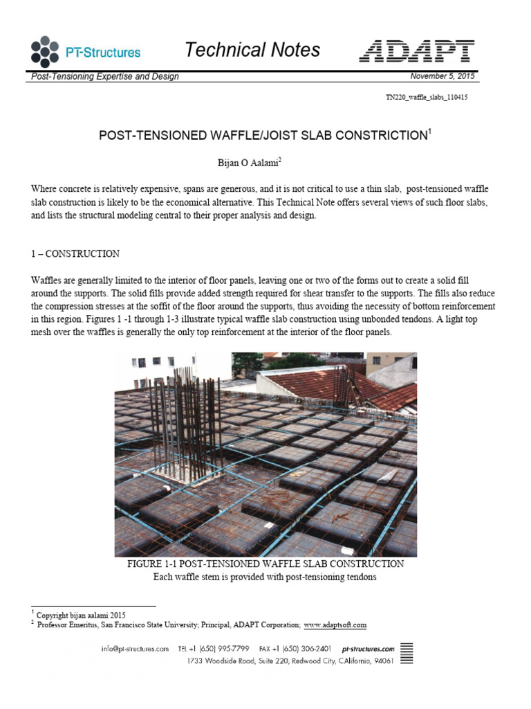 Post-Tensioned Waffle Slab Design Guide | PDF | Prestressed Concrete ...