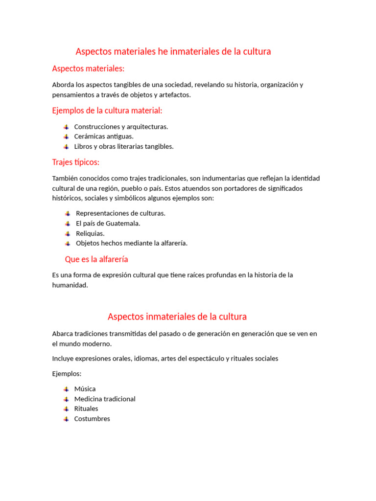 Cultura: Tangible e Intangible | PDF