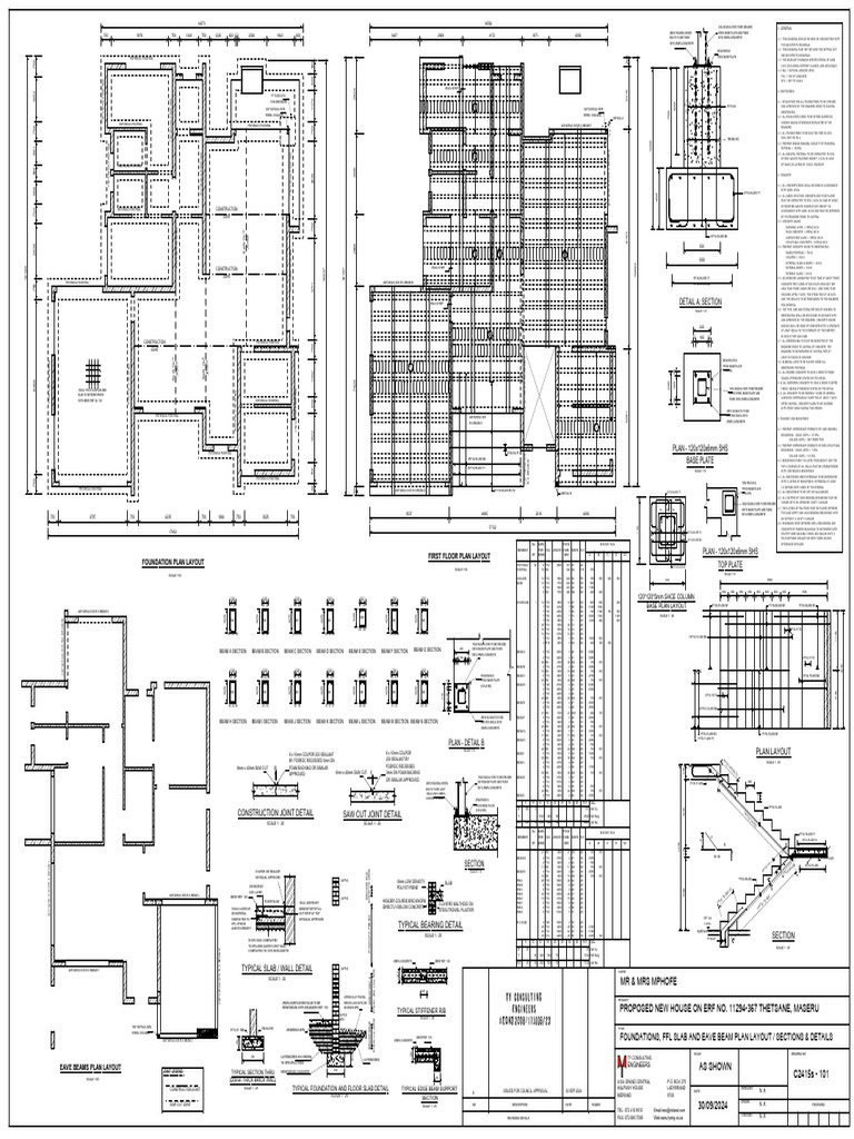 Mphofe Structural Drawings | PDF