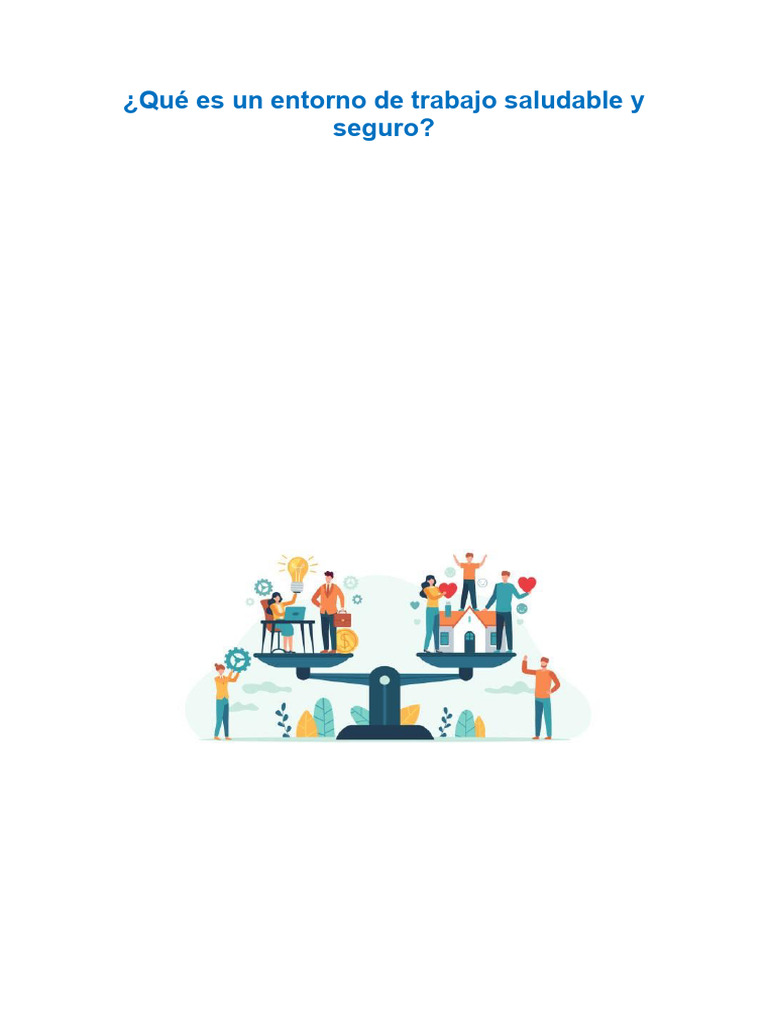 Cap 1 Que Es Un Entorno de Trabajo Saludable y Seguro | PDF ...